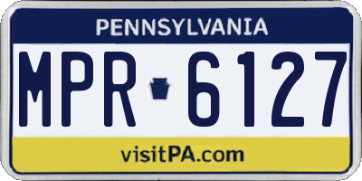 PA license plate MPR6127