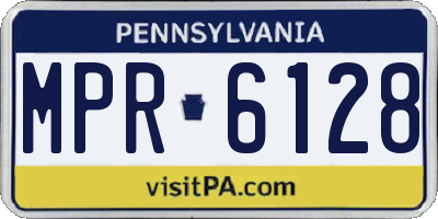 PA license plate MPR6128