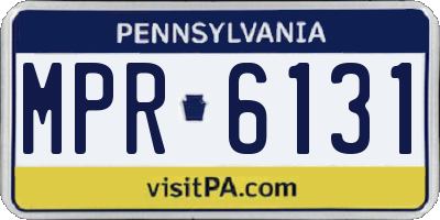 PA license plate MPR6131