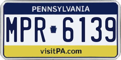 PA license plate MPR6139