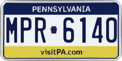 PA license plate MPR6140