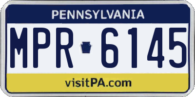 PA license plate MPR6145