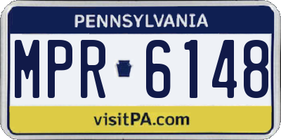 PA license plate MPR6148