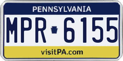 PA license plate MPR6155