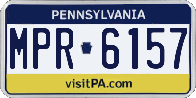 PA license plate MPR6157