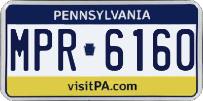 PA license plate MPR6160