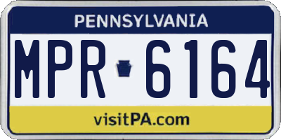 PA license plate MPR6164