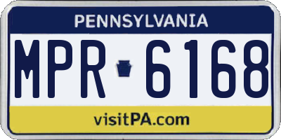 PA license plate MPR6168