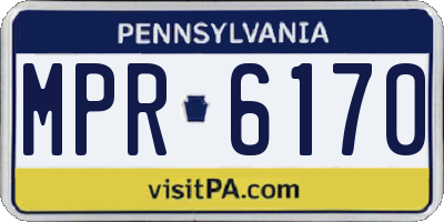 PA license plate MPR6170