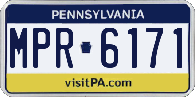 PA license plate MPR6171