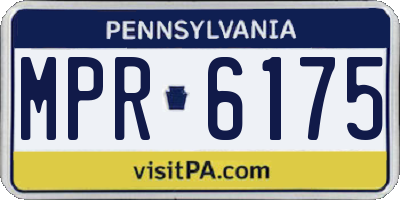 PA license plate MPR6175