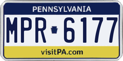 PA license plate MPR6177