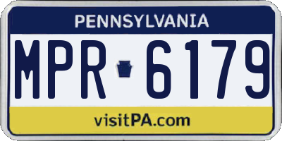 PA license plate MPR6179