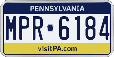 PA license plate MPR6184