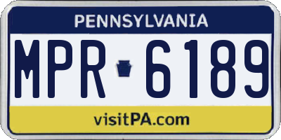 PA license plate MPR6189