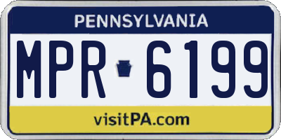 PA license plate MPR6199