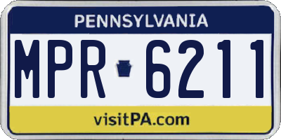 PA license plate MPR6211
