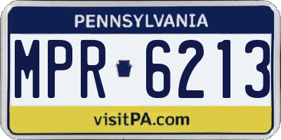PA license plate MPR6213