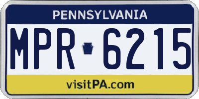 PA license plate MPR6215