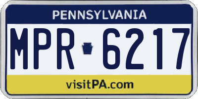 PA license plate MPR6217