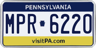 PA license plate MPR6220
