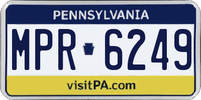 PA license plate MPR6249