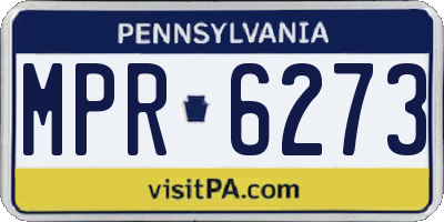 PA license plate MPR6273