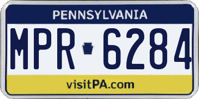PA license plate MPR6284