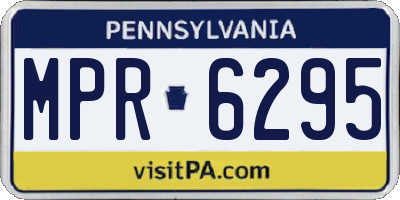 PA license plate MPR6295