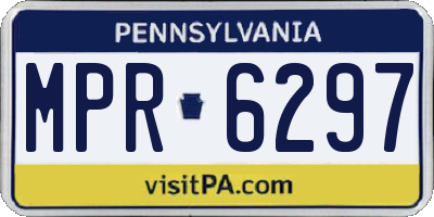 PA license plate MPR6297