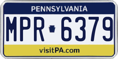 PA license plate MPR6379