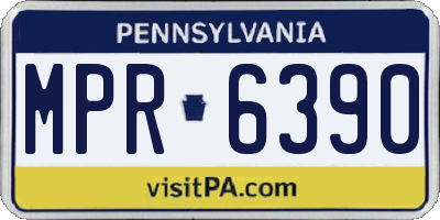 PA license plate MPR6390