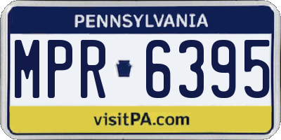 PA license plate MPR6395