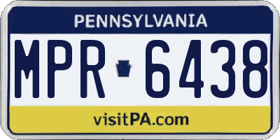PA license plate MPR6438