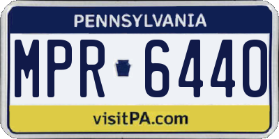 PA license plate MPR6440