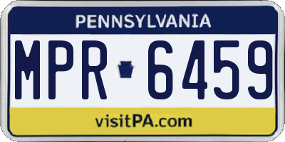 PA license plate MPR6459