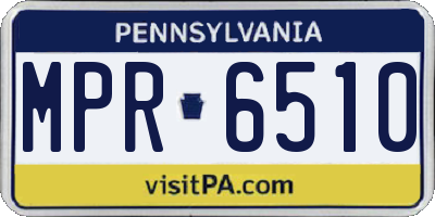 PA license plate MPR6510