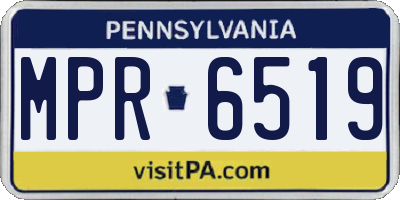 PA license plate MPR6519