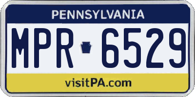 PA license plate MPR6529