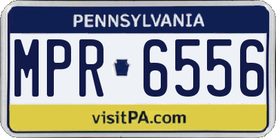 PA license plate MPR6556