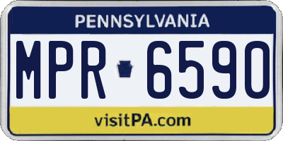 PA license plate MPR6590