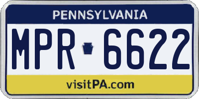 PA license plate MPR6622