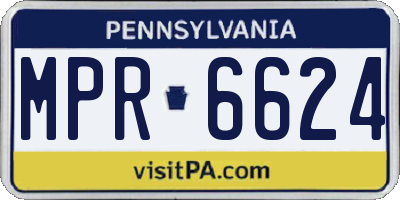 PA license plate MPR6624