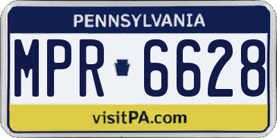 PA license plate MPR6628