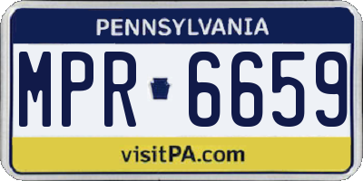 PA license plate MPR6659