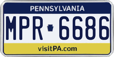 PA license plate MPR6686