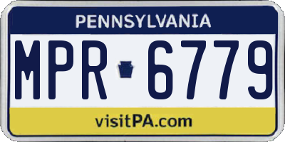 PA license plate MPR6779