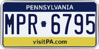 PA license plate MPR6795