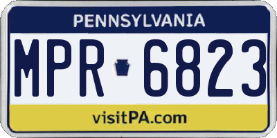 PA license plate MPR6823