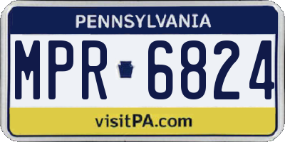 PA license plate MPR6824